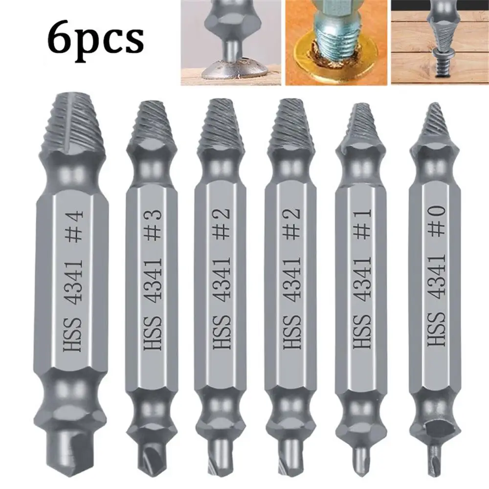 6pcs Damaged Screw Extractor Drill Bits Guide Set Broken Speed Out Easy out Bolt Screw High Strength Remover Tools
6pcs Damaged Screw Extractor Drill Bits Guide Set Broken Speed Out Easy out Bolt Screw High Strength Remover Tools