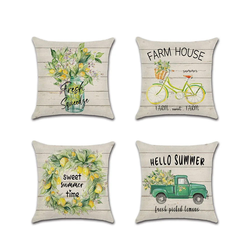 Retro Summer Theme Linen Cushion Cover Flower Linen Pillow Case Decorative Cute Car Pattern Pillowcase 45*45cm
Retro Summer Theme Linen Cushion Cover Flower Linen Pillow Case Decorative Cute Car Pattern Pillowcase 45*45cm