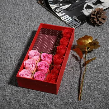 12PCS/Set Rose Flower Soap Flower Gift Wedding Valentine's Day Romantic 24K Gold Foil Flower New
12PCS/Set Rose Flower Soap Flower Gift Wedding Valentine's Day Romantic 24K Gold Foil Flower New