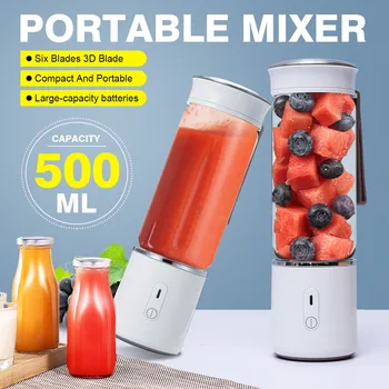 AUGIENB 500ml Portable Blende Mini Multifunctional Fruit Mixer Extractors Food Milkshake Maker USB Rechargeable
AUGIENB 500ml Portable Blende Mini Multifunctional Fruit Mixer Extractors Food Milkshake Maker USB Rechargeable