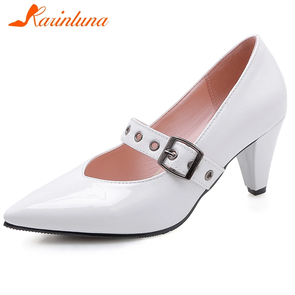 KARINLUNA Brand Fashion Lady Casual Party Bridal Pumps Buckle Strap Pointed Toe High Heels Pumps Women Spring Shoes Woman
KARINLUNA Brand Fashion Lady Casual Party Bridal Pumps Buckle Strap Pointed Toe High Heels Pumps Women Spring Shoes Woman