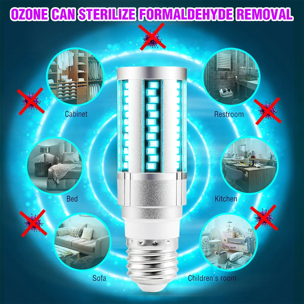 E27 Ultravioleta Germicida Light 15W 20W LED Sterilizer Ozone Lamp UV Led Light Bulb 220V Disinfect Bactericidal UVC 110V 2835
E27 Ultravioleta Germicida Light 15W 20W LED Sterilizer Ozone Lamp UV Led Light Bulb 220V Disinfect Bactericidal UVC 110V 2835