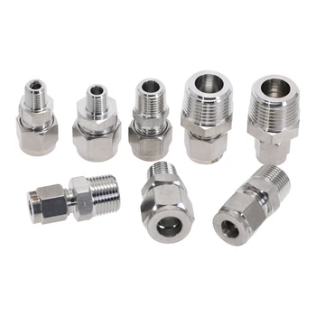Steel Straight Conversion Fittings 304SS 1/8'' 1/4'' 3/8'' 1/2'' To 6-12MM Pipe Fitting Tube DSJ-M YDF-LOK LOK Ferrule Connector
Steel Straight Conversion Fittings 304SS 1/8'' 1/4'' 3/8'' 1/2'' To 6-12MM Pipe Fitting Tube DSJ-M YDF-LOK LOK Ferrule Connector