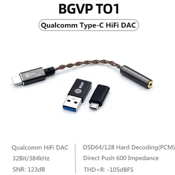 BGVP T01 32Bit/384kHz TYPE-C DAC HiFi Headphone Audio Amplifier v2.5 With Adapter Compatible for Cellphone PC Windows OS
BGVP T01 32Bit/384kHz TYPE-C DAC HiFi Headphone Audio Amplifier v2.5 With Adapter Compatible for Cellphone PC Windows OS