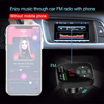 Bluetooth FM Transmitter TF 32G U Disk Music Play Car Charger USB Phone Audio Player Mp3 Dual Accessory Receiver Mobile Rad V5O9
Bluetooth FM Transmitter TF 32G U Disk Music Play Car Charger USB Phone Audio Player Mp3 Dual Accessory Receiver Mobile Rad V5O9