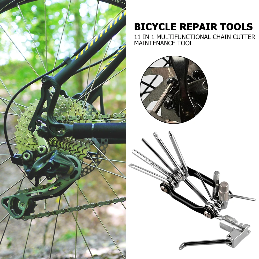 11 in 1 Bike Repair Tool SetMulti-functional Chain Cutter Torx Wrench Slotted/Phillips Screwdriver for MTB Bicycle Repairing
11 in 1 Bike Repair Tool SetMulti-functional Chain Cutter Torx Wrench Slotted/Phillips Screwdriver for MTB Bicycle Repairing