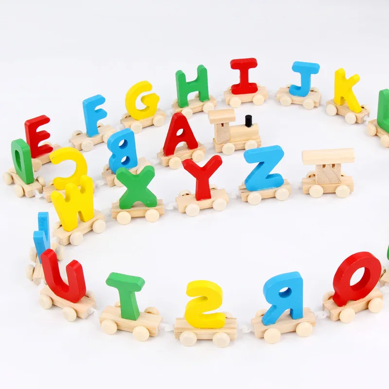 Children's Wooden Letter Train Assembled Combination Early Education Wooden Intelligence Enlightenment Building Blocks Toy Car
Children's Wooden Letter Train Assembled Combination Early Education Wooden Intelligence Enlightenment Building Blocks Toy Car