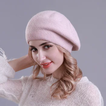 Double wool hat ladies winter beret Turtleneck knit hats outdoor travel warm 
Double wool hat ladies winter beret Turtleneck knit hats outdoor travel warm