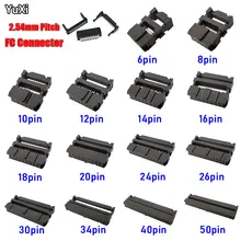 10Pcs FC 2.54mm Pitch 6P/8/10/12/14/16/18/20/24/26/30/34/40/50 Pin IDC Socket Double Row Female Header Connector for 1.27mm Wire
10Pcs FC 2.54mm Pitch 6P/8/10/12/14/16/18/20/24/26/30/34/40/50 Pin IDC Socket Double Row Female Header Connector for 1.27mm Wire