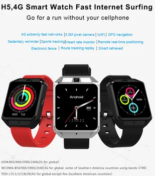 H5 4G Smart Watch Men Women GPS WIFI Heart Rate Monitor Fitness Tracker Pedometer 2.0MP Camera Sedentary Reminder Smartwatch 
H5 4G Smart Watch Men Women GPS WIFI Heart Rate Monitor Fitness Tracker Pedometer 2.0MP Camera Sedentary Reminder Smartwatch