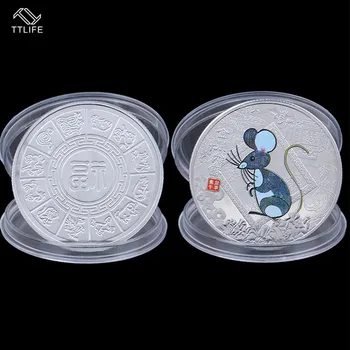 TTLIFE 1PC 2020 Year of The Rat Challenge Coin Chinese Zodiac Souvenir Coin Silver Plated Non-currency Coins for Home Decoration
TTLIFE 1PC 2020 Year of The Rat Challenge Coin Chinese Zodiac Souvenir Coin Silver Plated Non-currency Coins for Home Decoration