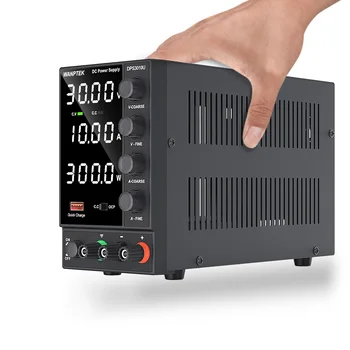 Adjustable DC Power Supply 4 digit Lab Bench Power Source 30V 10A 5A AC Switching Stabilized LCD Power Supply regulator DPS3010U
Adjustable DC Power Supply 4 digit Lab Bench Power Source 30V 10A 5A AC Switching Stabilized LCD Power Supply regulator DPS3010U