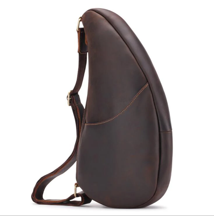 MAHEU Vintage Brown Chest Bag Single Shoulder Bagpack Retro Cross-body Bag Summer Outdoor Daypack Genuine Leather Crazy Horse
MAHEU Vintage Brown Chest Bag Single Shoulder Bagpack Retro Cross-body Bag Summer Outdoor Daypack Genuine Leather Crazy Horse