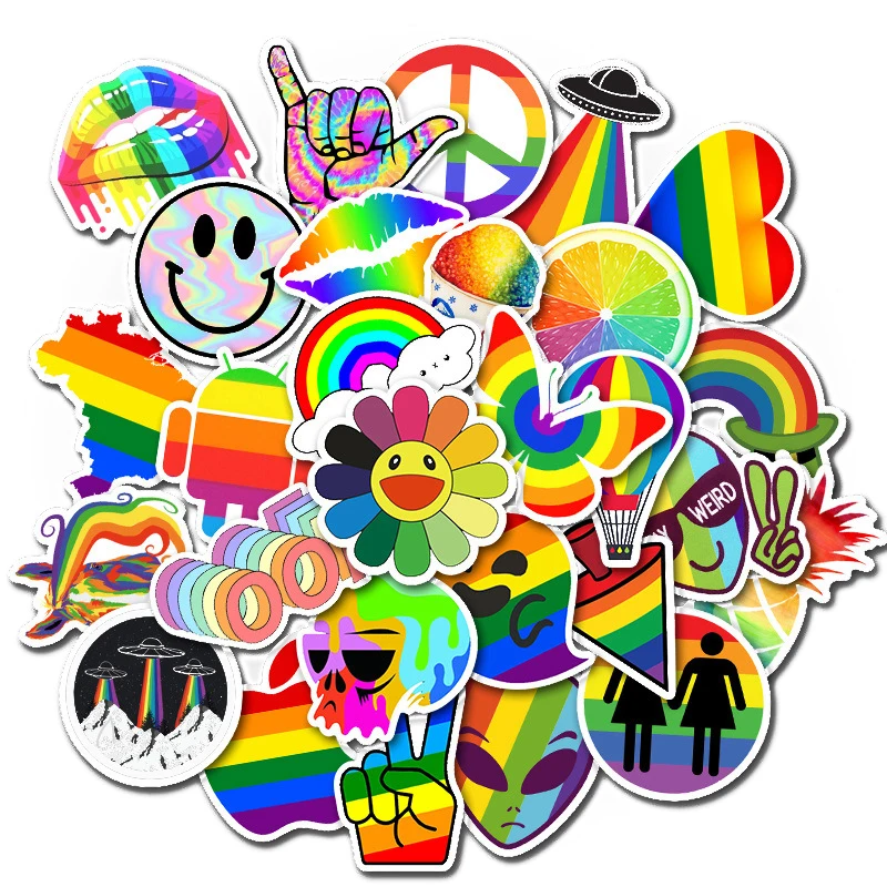 50pcs/set Rainbow Veins Fashion Graffiti Stickers For Notebook Motorcycle Skateboard Computer Mobile Phone Cartoon Toy Trunk Etc
50pcs/set Rainbow Veins Fashion Graffiti Stickers For Notebook Motorcycle Skateboard Computer Mobile Phone Cartoon Toy Trunk Etc