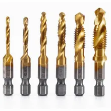 12 Pc Screw Tap Hexagonal Shank Composite Tapping Bit HSS Thread Metric And British Tapping Bit Kit M3-m10 And 6-32nc-1 / 4 20nc
12 Pc Screw Tap Hexagonal Shank Composite Tapping Bit HSS Thread Metric And British Tapping Bit Kit M3-m10 And 6-32nc-1 / 4 20nc