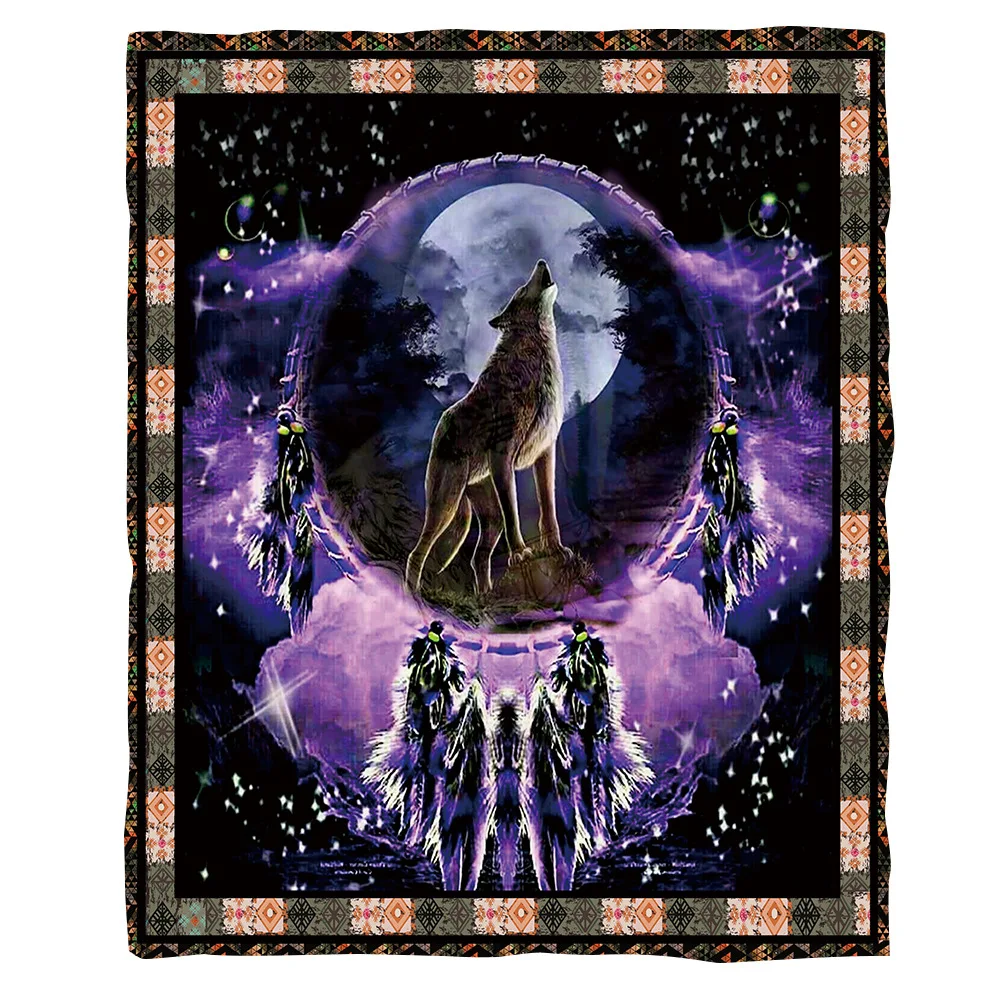 Wolf 3d printed fleece blanket for Beds Hiking Picnic Thick Quilt Fashionable Bedspread Sherpa Throw Blanket 
Wolf 3d printed fleece blanket for Beds Hiking Picnic Thick Quilt Fashionable Bedspread Sherpa Throw Blanket