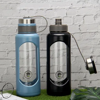 870ml Large Capacity Double-layered Glass Water Bottle Portable Cup with PC Anti-scald Shell High Temperature Resistance
870ml Large Capacity Double-layered Glass Water Bottle Portable Cup with PC Anti-scald Shell High Temperature Resistance
