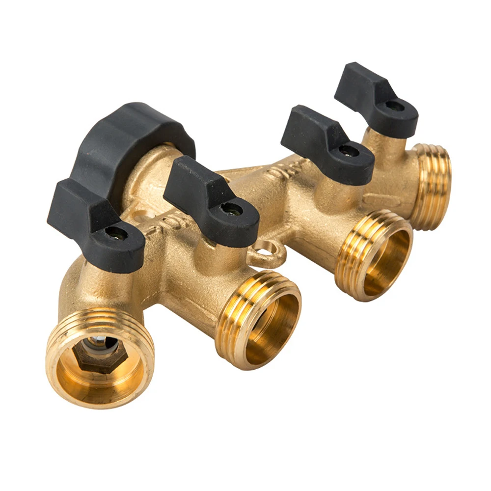 3/4 Inch 4 Way Convenient and Practical Brass Tap Connector Water Segregator Control Shut Off Valve For Garden Farm Watering
3/4 Inch 4 Way Convenient and Practical Brass Tap Connector Water Segregator Control Shut Off Valve For Garden Farm Watering