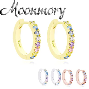 Moonmory 925 Sterling Silver Colorful Full Zircon Hoop Huggies Earring For Women Charm Rainbow CZ Big Size Round Earring Jewelry
Moonmory 925 Sterling Silver Colorful Full Zircon Hoop Huggies Earring For Women Charm Rainbow CZ Big Size Round Earring Jewelry