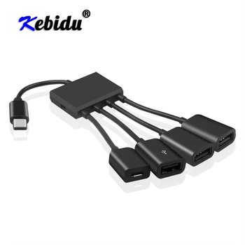 Kebidu Multiple OTG 4 Port Type-C USB Power Charging Hub Cable Connector Adapter USB 3.1 Type C Hub to 4 USB 2.0 Port HUB
Kebidu Multiple OTG 4 Port Type-C USB Power Charging Hub Cable Connector Adapter USB 3.1 Type C Hub to 4 USB 2.0 Port HUB