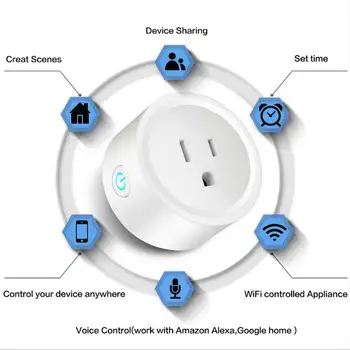 Cewaal WiFi Smart Socket Power Plug Outlet Remote Control Energy Monitor Home App Control For Amazon Alexa Connected By WiFi
Cewaal WiFi Smart Socket Power Plug Outlet Remote Control Energy Monitor Home App Control For Amazon Alexa Connected By WiFi