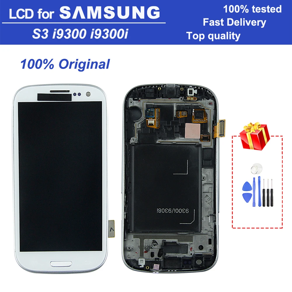 Original 4.8" S3 i9300 LCD monitor for Samsung Galaxy S3 i9300 i9300i i9301 i9308i i9301i LCD digital touch screen LCD assembly
Original 4.8" S3 i9300 LCD monitor for Samsung Galaxy S3 i9300 i9300i i9301 i9308i i9301i LCD digital touch screen LCD assembly