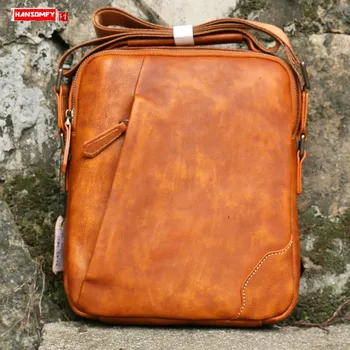Vegetable Tanned Leather Men Shoulder Messenger Bag Men's Simple Casual Small Squre Crossbody Bags First Layer Cowhide 2020 New
Vegetable Tanned Leather Men Shoulder Messenger Bag Men's Simple Casual Small Squre Crossbody Bags First Layer Cowhide 2020 New