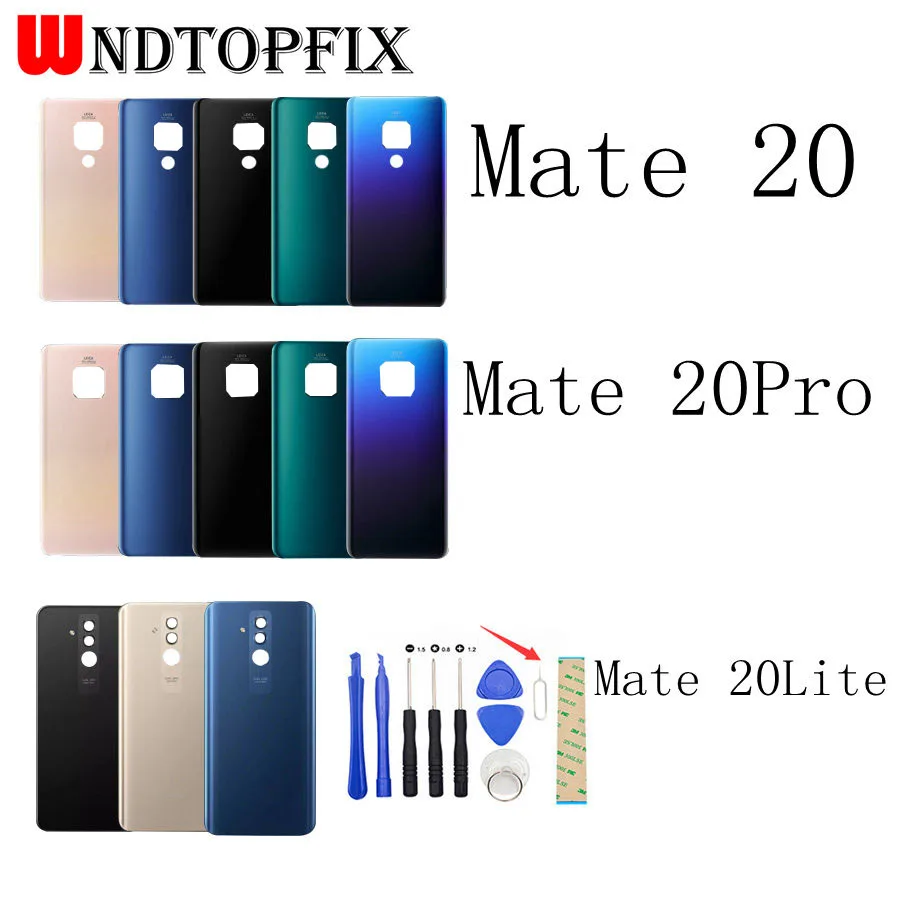 Чехол для аккумулятора Huawei Mate 20 Lite Задняя стеклянная панель Корпус задней двери