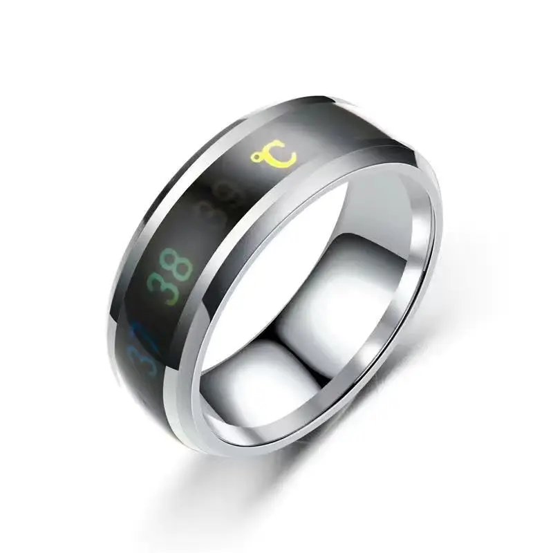 Smart Body Temperature Ring Trendy Temperature Sensing Titanium Men Ring Glow In The Dark Rings for Men
Smart Body Temperature Ring Trendy Temperature Sensing Titanium Men Ring Glow In The Dark Rings for Men