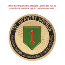 Pièce commémorative 1th Division d'infanterie Collection de l'armée américaine cadeaux d'art Souvenir(China)