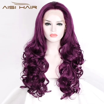 AISI HAIR 22inches Nature Wave Wig Middle Part Synthetic Lace Front Wig for Black/White Women Looks Nature Purple Cosplay Wig
AISI HAIR 22inches Nature Wave Wig Middle Part Synthetic Lace Front Wig for Black/White Women Looks Nature Purple Cosplay Wig