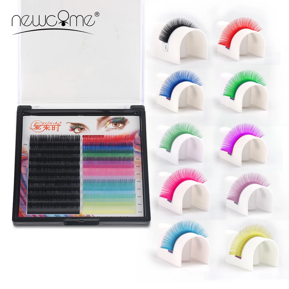 NEWCOME New Colors Faux Eyelash Extension 0.07mm Individual Grafting Eye Lashes Extension Maquiagem Cilios Makeup Tools
NEWCOME New Colors Faux Eyelash Extension 0.07mm Individual Grafting Eye Lashes Extension Maquiagem Cilios Makeup Tools