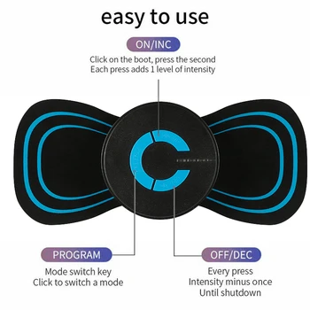 Portable Mini Electric Neck Cervical Massager Stimulator Back Thigh Massager Pulse Pain Relief Massage Sticker Patch Intelligent
Portable Mini Electric Neck Cervical Massager Stimulator Back Thigh Massager Pulse Pain Relief Massage Sticker Patch Intelligent