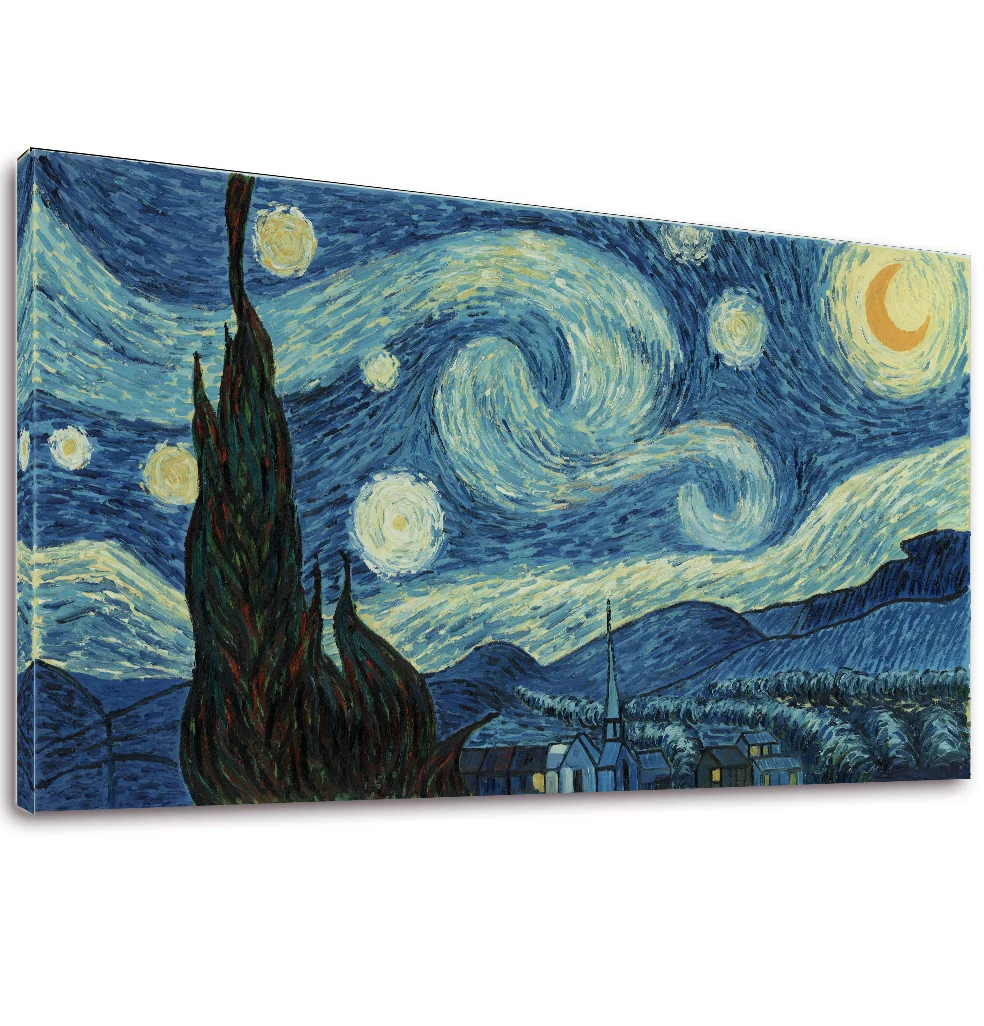 Hand Painted Vincent Van Gogh Starry Night Oil Painting Long Large Famous Reproduction Painting on Canvas Wall Art Unframe
Hand Painted Vincent Van Gogh Starry Night Oil Painting Long Large Famous Reproduction Painting on Canvas Wall Art Unframe