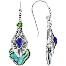 Fashion lady irregular Silver color Long Teardrop Abalone Bali Earrings
Fashion lady irregular Silver color Long Teardrop Abalone Bali Earrings
