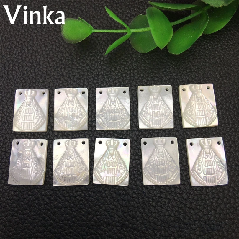 10pcs Wholesale 12*16mm Natural rectangle Lady of Grace Natural Rectangle Lady OF Aparecida Mother of Pearl Shell Pendant
10pcs Wholesale 12*16mm Natural rectangle Lady of Grace Natural Rectangle Lady OF Aparecida Mother of Pearl Shell Pendant