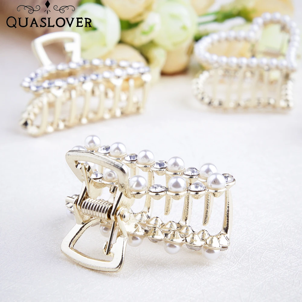 Quaslover Girl Hair Claw Geometric Imitation Pearl Hairpin Crab Retro Heart Shape Crystal Hair Clips Hair Accessories for Women
Quaslover Girl Hair Claw Geometric Imitation Pearl Hairpin Crab Retro Heart Shape Crystal Hair Clips Hair Accessories for Women