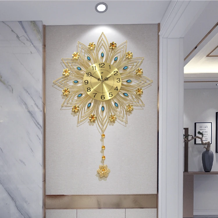 Luxury Wall Clock Pendulum Metal Large Golden Silent Living Room Clock Wall Modern Design Reloj Pared Grande Home Decor MM60WC
Luxury Wall Clock Pendulum Metal Large Golden Silent Living Room Clock Wall Modern Design Reloj Pared Grande Home Decor MM60WC