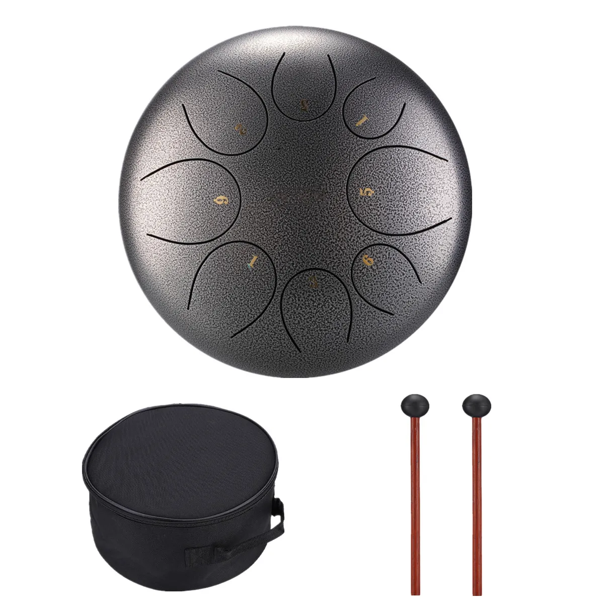 12 Inch Tongue Drum 8-Tone Steel Tongue Drums C Key Hand Pan Drum Handpan Musical Instruments + Drum Mallet Carry Bag+ Drumstick
12 Inch Tongue Drum 8-Tone Steel Tongue Drums C Key Hand Pan Drum Handpan Musical Instruments + Drum Mallet Carry Bag+ Drumstick