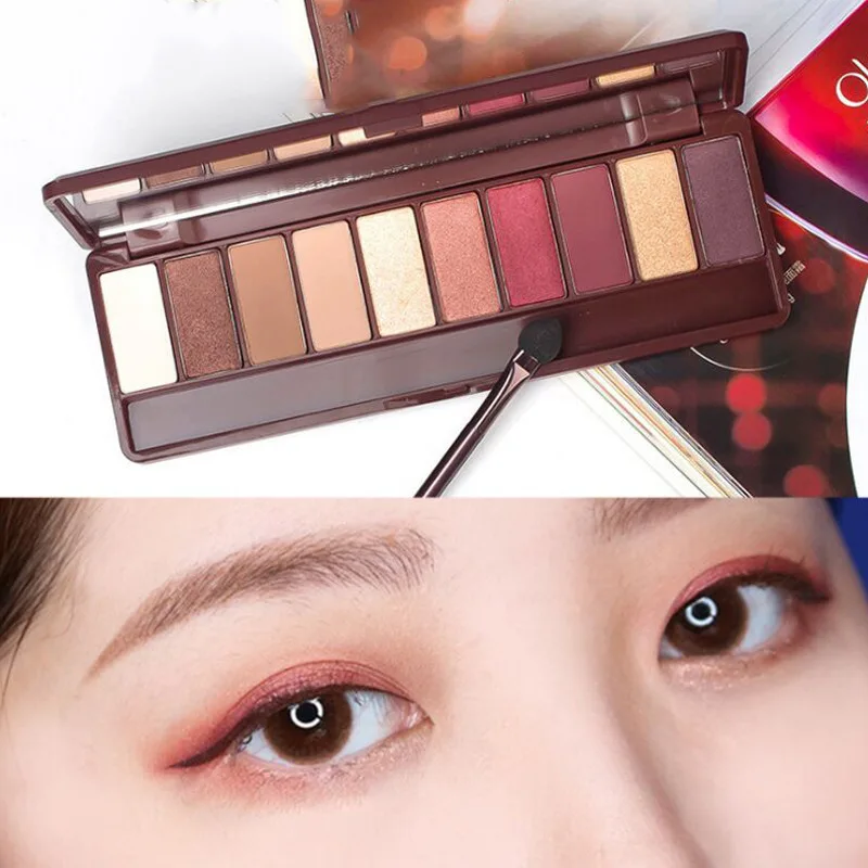 Eye Shadow Ten-Color Red Wine Elegant Reddish Brown Earth Coffee Eyeshadow Compact Cosmetics
Eye Shadow Ten-Color Red Wine Elegant Reddish Brown Earth Coffee Eyeshadow Compact Cosmetics