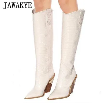 Runway Designer Knee High Boots for Women Pointed Toe Strange Wedge Heels Winter Boots Lazy Slip On Real Leather Knight Booties
Runway Designer Knee High Boots for Women Pointed Toe Strange Wedge Heels Winter Boots Lazy Slip On Real Leather Knight Booties
