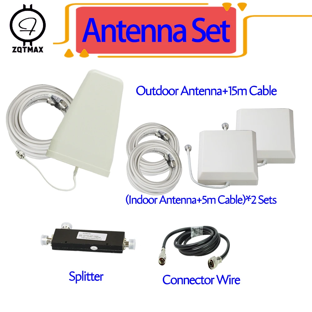 ZQTMAX gsm mobile signal booster antenna for 2g 3g 4g repeater lte umts cellular amplifier 900 2100 1800 2600 set cable splitter
ZQTMAX gsm mobile signal booster antenna for 2g 3g 4g repeater lte umts cellular amplifier 900 2100 1800 2600 set cable splitter