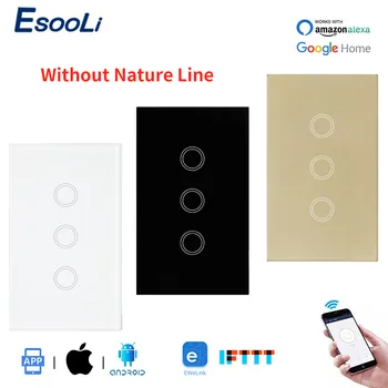 EsooLi 3 Gang US Standard WIFI Touch Switch Ewelink APP Work with Google Home Alexa US Smart Home Single Fire Line
EsooLi 3 Gang US Standard WIFI Touch Switch Ewelink APP Work with Google Home Alexa US Smart Home Single Fire Line