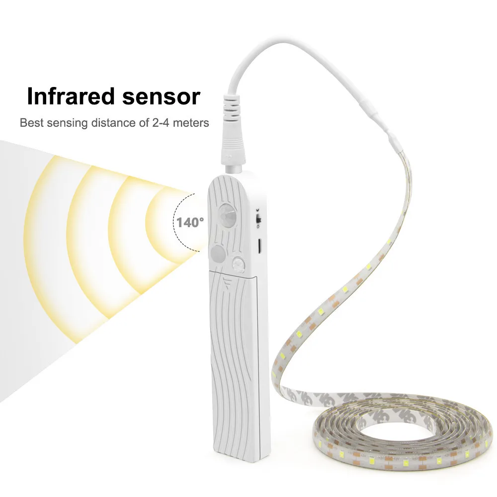 dc5v Smart Turn ON OFF LED Strip Motion Sensor Light Auto ON/OFF Flexible LED Light 1M 2M 3M 4M 5M For Bed Light battery Powered
dc5v Smart Turn ON OFF LED Strip Motion Sensor Light Auto ON/OFF Flexible LED Light 1M 2M 3M 4M 5M For Bed Light battery Powered