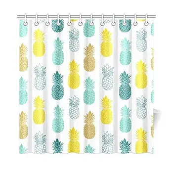 Tropical Home Bath Decor Shower Curtain,Waterproof Polyester Fabric Bath Curtain Design,-Inch Small Stall Size,Blue Yellow 
Tropical Home Bath Decor Shower Curtain,Waterproof Polyester Fabric Bath Curtain Design,-Inch Small Stall Size,Blue Yellow