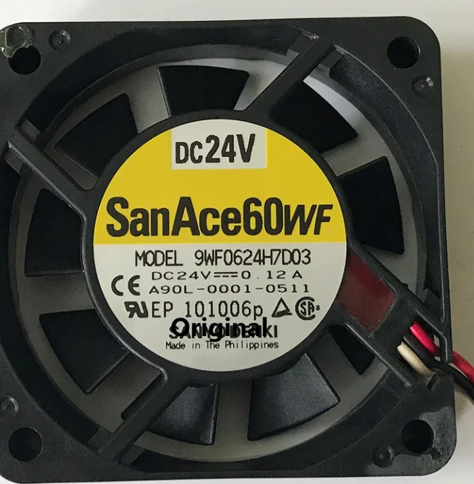 100% рабочий оригинальный Φ 9WF0624H7D03 6015 24V 0.12A 6CM FANUC сервовентилятор | Электроника