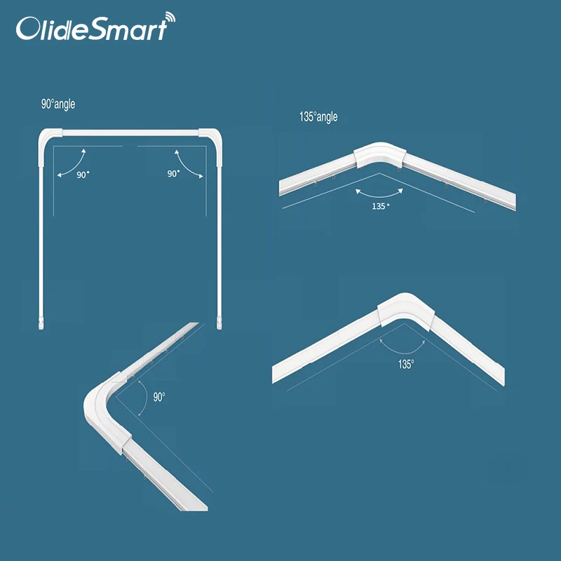 OlideSmart Curtain and Blind Degree Track for Corner Windows for Slide Curtain 90 135 Degree Avaibale
OlideSmart Curtain and Blind Degree Track for Corner Windows for Slide Curtain 90 135 Degree Avaibale