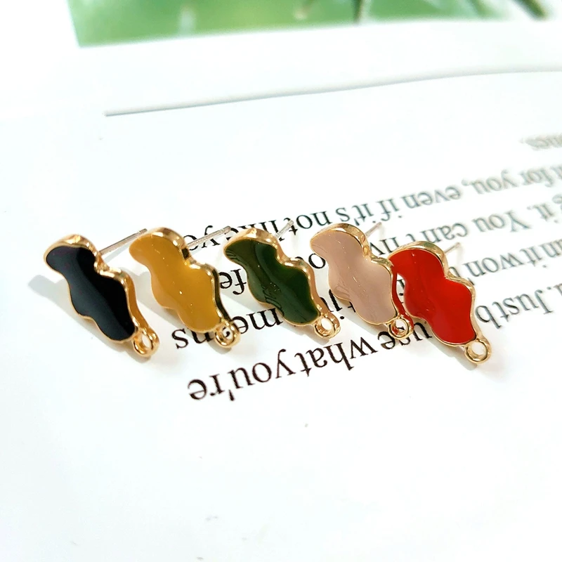 Stylish Simplicity Solid Color Irregular Geometry Dripping Oil Alloy K Gold Earrings Diy Accessories Earring Finding 4 Pcs
Stylish Simplicity Solid Color Irregular Geometry Dripping Oil Alloy K Gold Earrings Diy Accessories Earring Finding 4 Pcs
