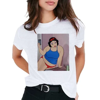 Summer Tshirt Snow White Fun Fashion Printed T-shirt Spoof Personality Harajuku Funny Casual Thin Section T Shirt Women Clothing
Summer Tshirt Snow White Fun Fashion Printed T-shirt Spoof Personality Harajuku Funny Casual Thin Section T Shirt Women Clothing