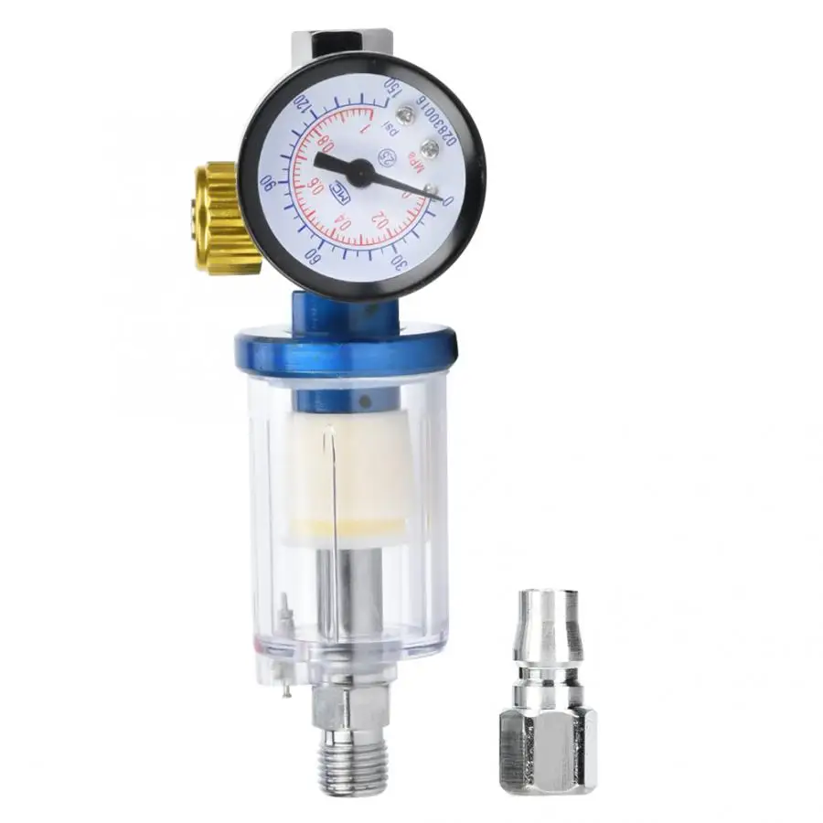 1/4in Air Inlet Pressure Regulator Inline Water Oil Trap Filter Separator for Spray Gun Tool
1/4in Air Inlet Pressure Regulator Inline Water Oil Trap Filter Separator for Spray Gun Tool